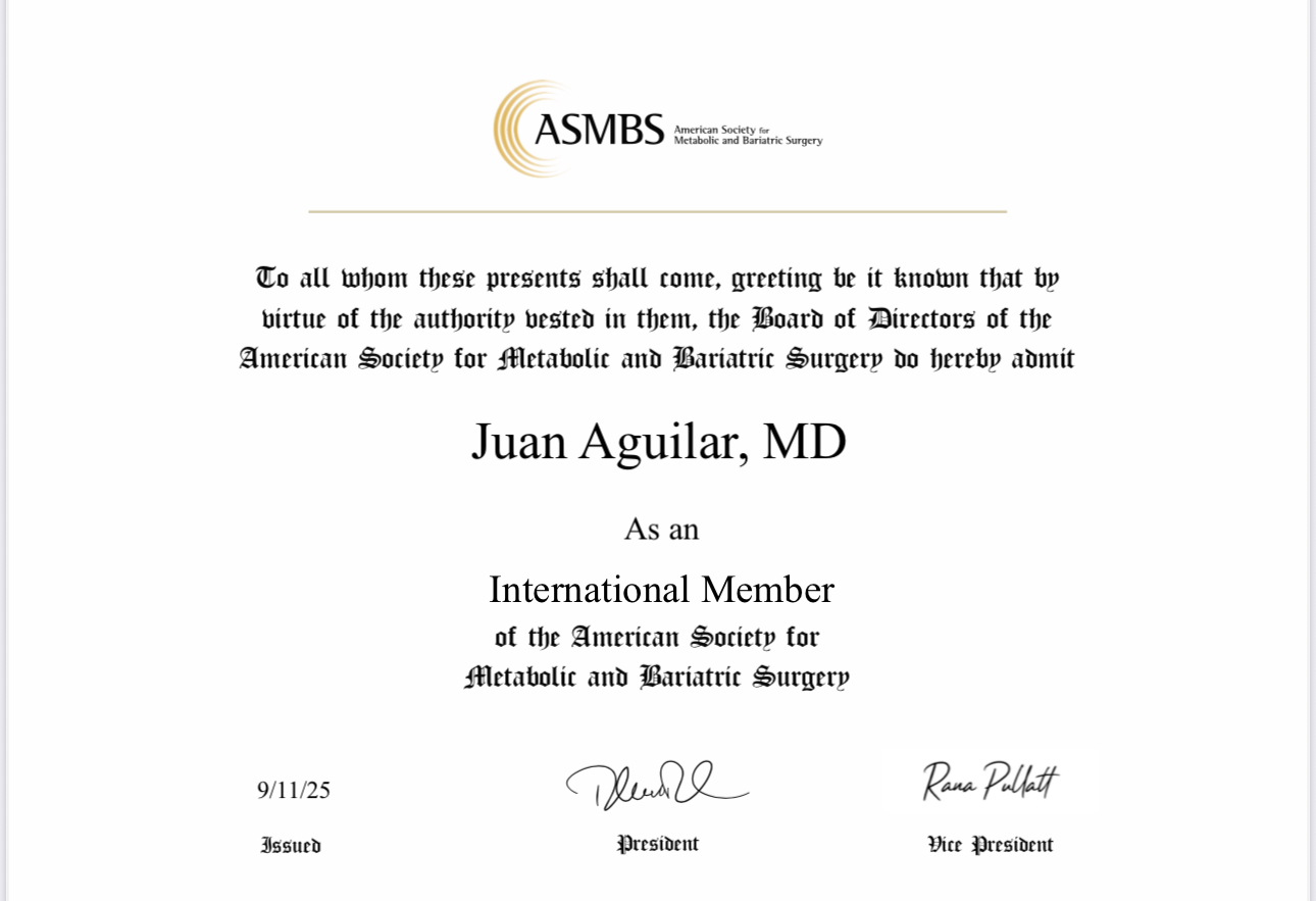 Dr Juan Aguilar Director del Programa Cirubar miembro de la ASMBS (American Society for Metabolic and Bariatric Surgery)</p>
<p>El Dr. Juan Aguilar es el cirujano bariátrico líder en Armenia, Quindío, director del programa CIRUBAR, especializado en cirugía para pérdida de peso y tratamientos metabólicos de vanguardia